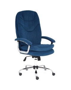 Кресло компьютерное Softy Lux флок синий Tc