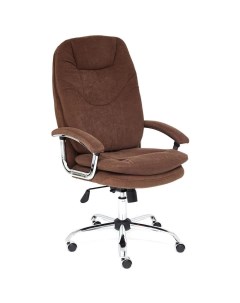 Кресло компьютерное Softy Lux флок коричневый Tc