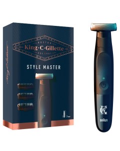 Мужской беспроводной триммер King Style Master C Для щетины и точного стайлинга с 4D лезвием Gillette