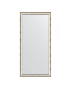 Зеркало в багетной раме золотые бусы на серебре 60 мм 75х155 см Evoform
