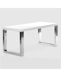 Стол журнальный белый с серебряным 100х40х42 см A601 Langfang romance
