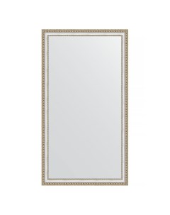 Зеркало в багетной раме золотые бусы на серебре 60 мм 75х135 см Evoform