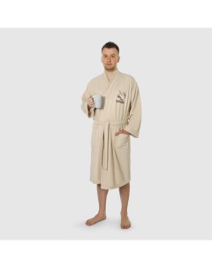 Халат мужской махровый Sauna Kimono brown XL Asil