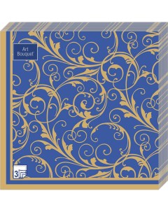 Салфетки бумажные очарование на синем 3сл 20л Home collect classic