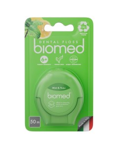 Зубная нить Biomed c ароматом МЯТЫ ЮДЗУ 50 м Biomio
