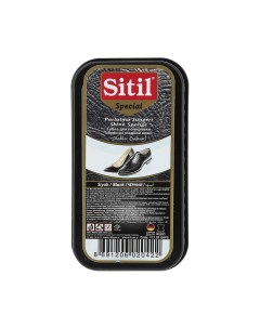 Губка для полировки обуви из гладкой кожи черный цвет прямоугольная упаковка Sitil
