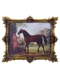 Панно Лошадь и мужчина прямоугольное 33x27x3 см Гласар
