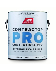 Грунт contractor pro interior pva primer белый 3 78 л Ace hardware corporation