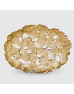 Тарелка декоративная 33х24х4 см золото Delux quanzhou