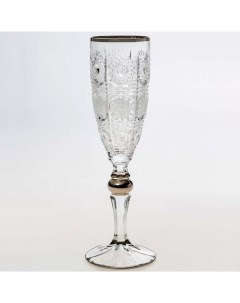 Набор бокалов для шампанского 500pk отводка платина платиновый шар 180 мл 6 шт Bohemia jihlava
