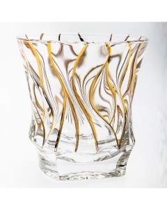 Набор стаканов для виски Bamboo золотые линии 300 мл 6 шт Bohemia jihlava