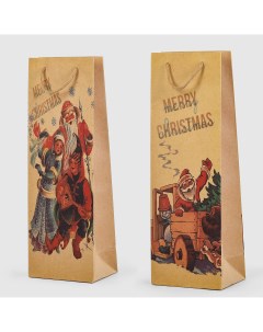 Пакет подарочный Дед мороз 36x12x80 5 см Due esse christmas