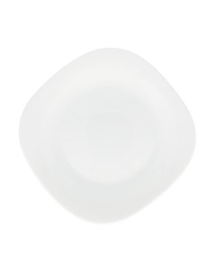 Тарелка обеденная белая каре 27 см Кулинарк