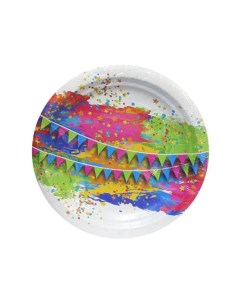 Набор тарелок Краски праздника 23 см 6 шт Мистерия