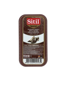 Губка для полировки обуви из гладкой кожи темно коричневая Sitil