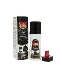 Водостойкая краска для гладкой кожи с эффектом блеска черная 100 мл Sitil