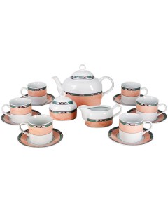 Чайный сервиз на 6 персон Cairo Розовый декор мини кант Thun