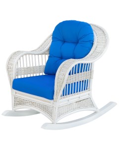 Кресло качалка white с подушками Rattan grand