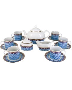 Чайный сервиз на 6 персон Cairo Сетка синяя Thun