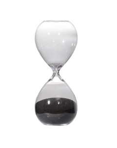 Декоративные песочные часы черные 8x8x20 см Гласар
