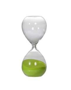 Декоративные песочные часы зеленые 8x8x20 см Гласар