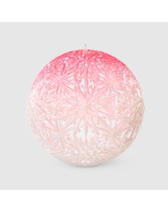 Шар новогодний бело розовый 20 см Acro