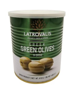 Оливки зеленые с косточкой 810 г Latrovalis