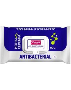 Влажные салфетки Серебряная защита антибактериальные 90 шт Premial
