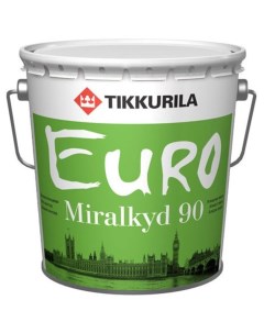 Эмаль алкидная высокоглянцевая Euro Miralkyd 90 база с 2 7л Tikkurila