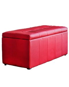 Банкетка Лонг красная экокожа 46х46х100 см Dreambag