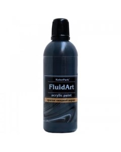Краска fluid art черный 80 мл Kolerpark