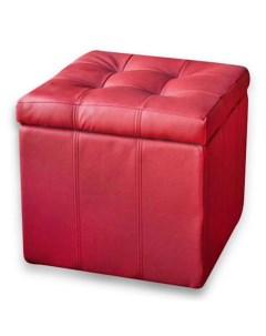 Банкетка Модерна красный экокожа 46х46х46 см Dreambag