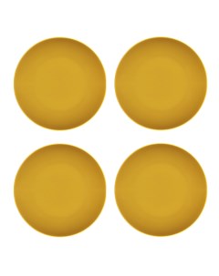 Набор тарелок Желтый карри 25 см 4 шт Top art studio