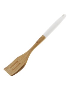 Лопатка бамбуковая с прорезями 36 см белая Guffman