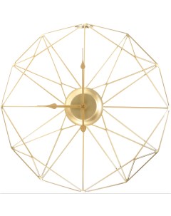 Настенные часы в геометрическом стиле золотые 50х50 см Jjt