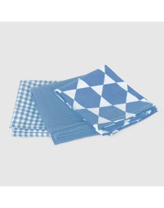 Набор кухонных салфеток 3 шт 45x65см wh blue Homelines textiles