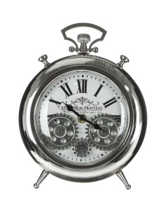 Часы настольные Gear серебряные 18 5х5 6х25 см Istime