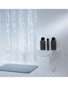 Штора для ванных комнат Dots белый 180 200 Ridder