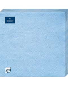 Салфетки бумажные голубой барокко 33х33 3сл 16шт Art bouquet
