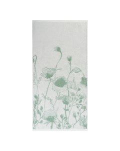 Махровое полотенце Luce verde белое с зеленым 50х100 см Cleanelly
