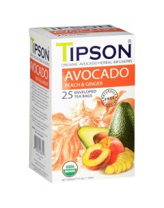 Чай органический Персик и Имбирь 25 пакетиков Tipson
