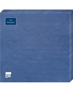 Салфетки бумажные синий барокко 33х33 3сл 16шт Art bouquet