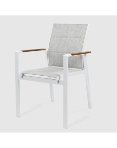 Кресло Kubik белое с серым 56 5х62х88 см Bizzotto