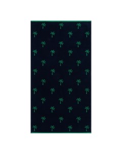 Махровое полотенце Palme зеленое с синем 70х130 см Cleanelly