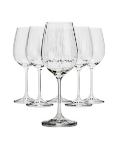 Набор бокалов для вина Тулипа оптик 350 мл 6 шт Bohemia crystall