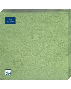 Салфетки бумажные зеленые 33х33 3сл 16шт Art bouquet