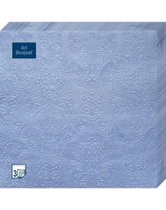 Салфетки бумажные голубой с перламутром барокко 33х33 3сл 16шт Art bouquet