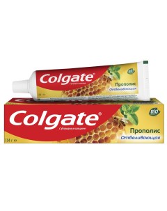 Зубная паста Прополис отбеливающая с натуральными ингредиентами для бережного отбеливания зубов и со Colgate