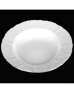 Набор тарелок Деколь отводка платина 25 см 6 шт Bernadotte