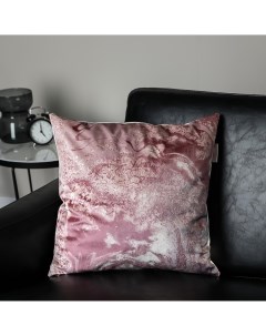 Подушка декоративная 45х45 мрамор розововый Sofi de marko